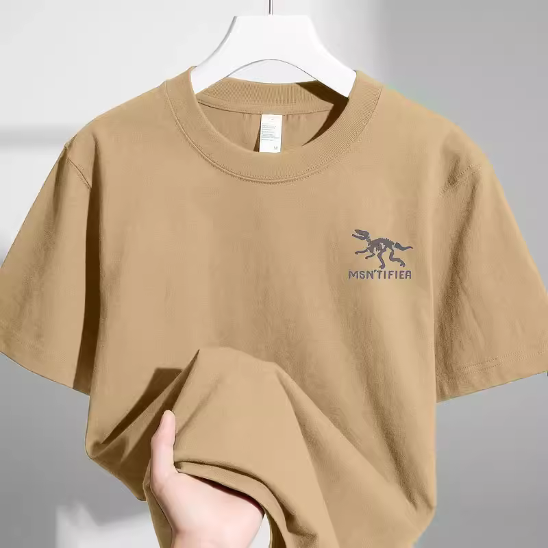 Giảm giá đặc biệt~ Hàng xuất khẩu dư thừa, áo thun cotton nguyên chất tay ngắn kiểu dáng đơn giản cổ điển mùa hè giảm giá, unisex