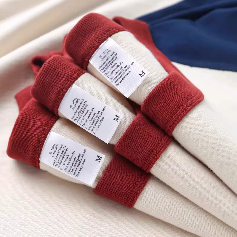Áo thun tay ngắn phối màu, kiểu raglan, chất liệu cotton nguyên chất, thời trang, hàng xuất khẩu, giá rẻ, dành cho nam và nữ.