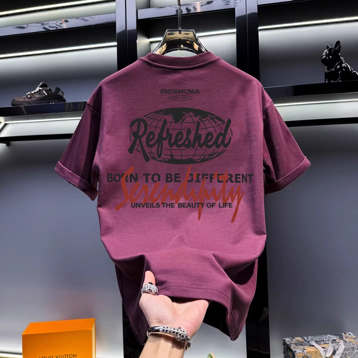 Áo thun cotton 100% nguyên chất, kiểu dáng đơn giản, in họa tiết, tay ngắn, hàng xuất khẩu, thanh lý kho.