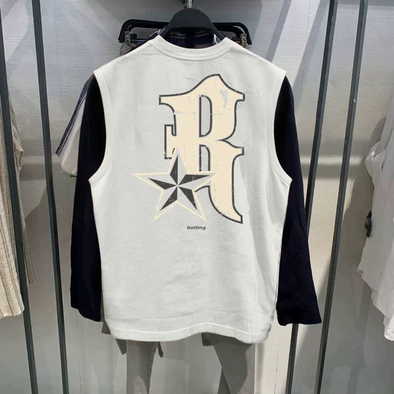 Outlet~ Quầy thương mại nước ngoài có nhãn hiệu cắt mác, giá hời, áo thun vest không tay cổ điển mới thời thượng của Mỹ