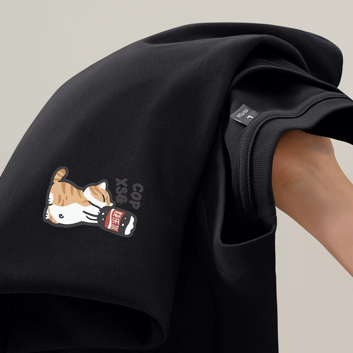 Giảm giá đặc biệt~ Hàng xuất khẩu dư thừa, áo thun cotton dày dặn, kiểu dáng mới, đa năng, rộng rãi, in họa tiết, tay ngắn, giảm giá
