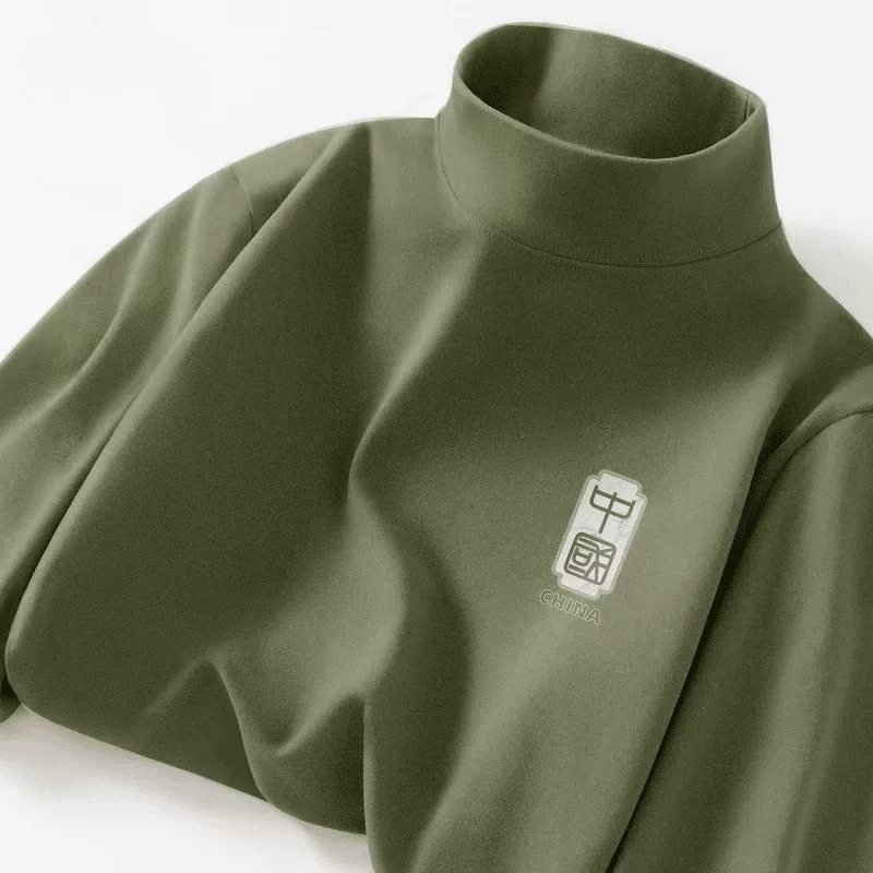 Xả kho hàng hiệu~ Hàng tồn kho xuất khẩu, hàng cắt mác, kiểu thu đông, cổ nửa cao, áo thun dài tay nhung Đức ấm áp, dày dặn để phối lớp.