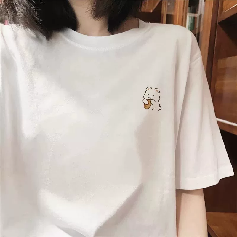 Outlet~ Thương hiệu xuất khẩu thanh lý hàng tồn kho mùa hè áo thun cotton nguyên chất mới in họa tiết giản dị tay ngắn dành cho nam và nữ