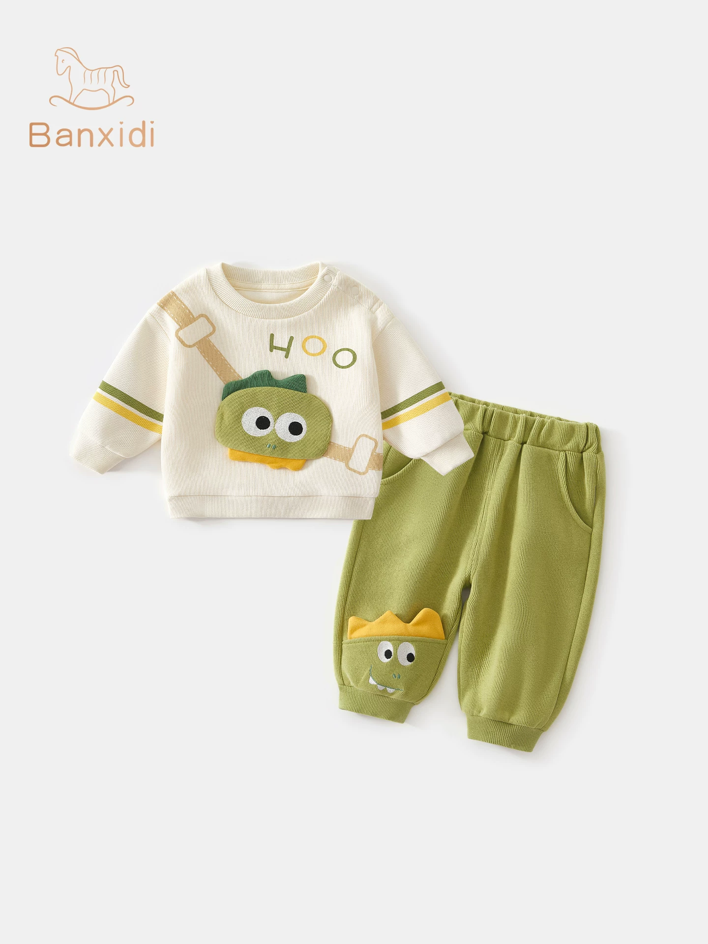 Bộ đồ bé trai xuân 2026 kiểu dáng mới thời trang áo sweatshirt trẻ sơ sinh quần trẻ em quần áo trẻ em mùa xuân