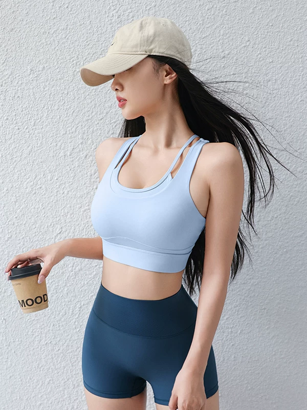 Áo ngực thể thao dây đeo vai đôi dành cho nữ, chống sốc khi chạy bộ, áo tập thể dục chống sốc cường độ cao, chống chảy xệ, áo ngực tập yoga cỡ lớn