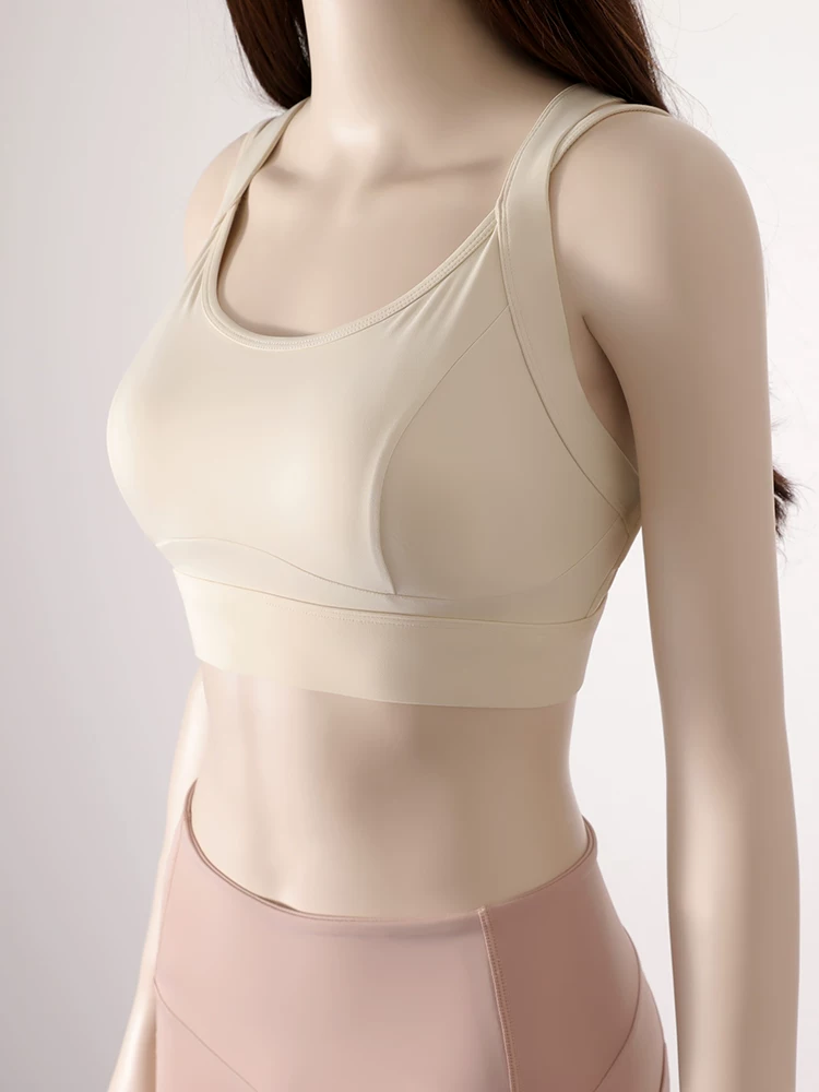 Áo ngực thể thao cố định một mảnh, áo ngực thể thao chống sốc dành cho nữ, áo tập thể dục cường độ cao, áo khoác ngoài, áo tập yoga lưng đẹp