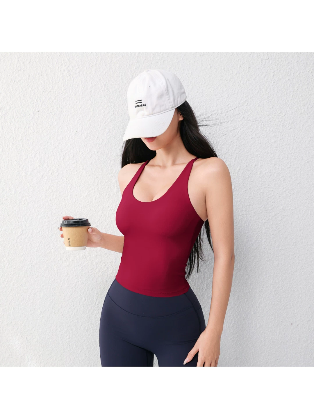 Áo hai dây nữ có mút ngực tích hợp, áo tập yoga lưng đẹp, có thể mặc ngoài, áo lót thể thao gợi cảm.