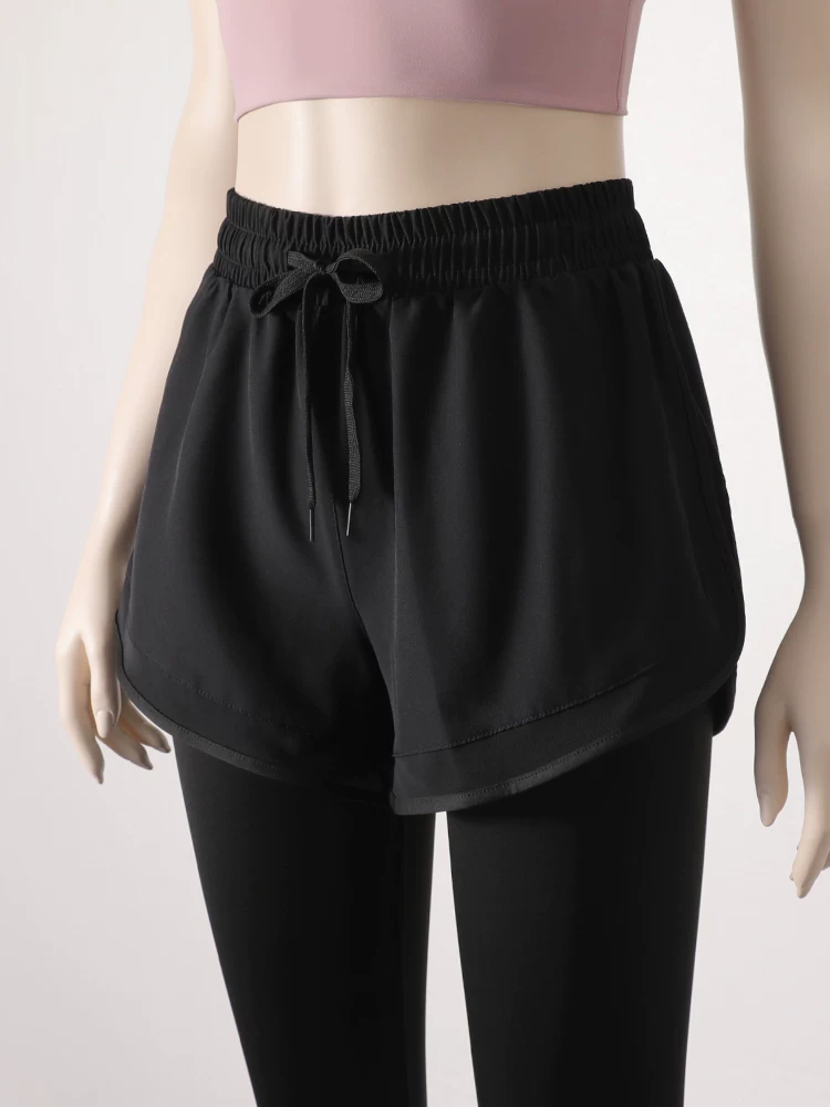 Quần tập yoga co giãn nâng mông, cạp cao, ôm sát dành cho nữ, quần thể thao hai mảnh chạy bộ ngoài trời mùa thu.