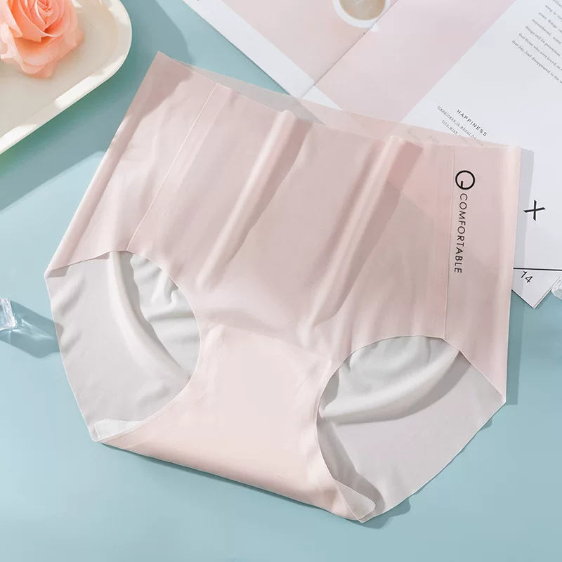 Quần lót liền mạch bằng lụa băng Jiumai Yipin dành cho nữ, quần lót tam giác thoáng khí ở giữa eo cỡ lớn, nhanh khô, cotton nguyên chất, kháng khuẩn.