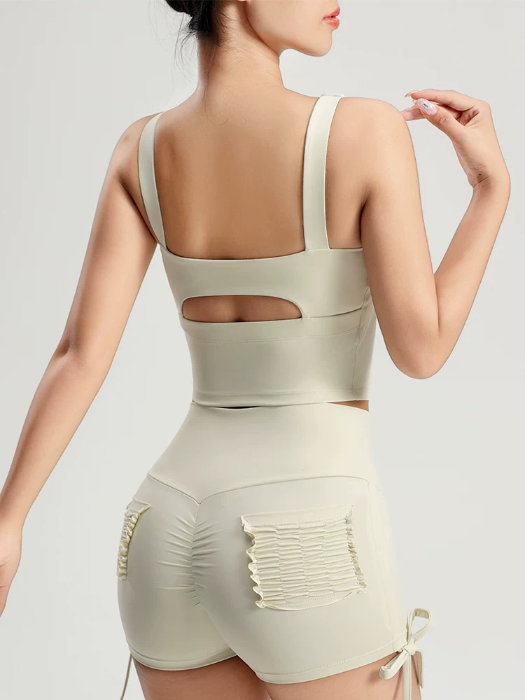 Áo vest thể thao chống sốc gợi cảm dành cho mặc ngoài trời, áo tập yoga nâng ngực, áo ngực chạy bộ liền thân, áo ngực kiểu mới 2026