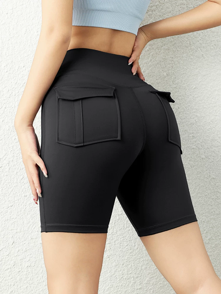 Quần short đạp xe kiểu dáng công sở sành điệu dành cho nữ, quần short thể thao ôm sát nâng mông, quần tập yoga nhanh khô mùa hè mới.