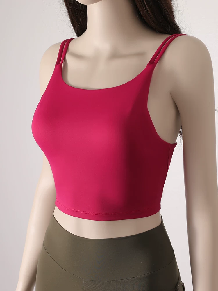 Áo ngực thể thao cường độ cao tích hợp dây đeo vai đôi dành cho nữ, áo ngực tập yoga nhanh khô dành cho nữ, mùa hè.