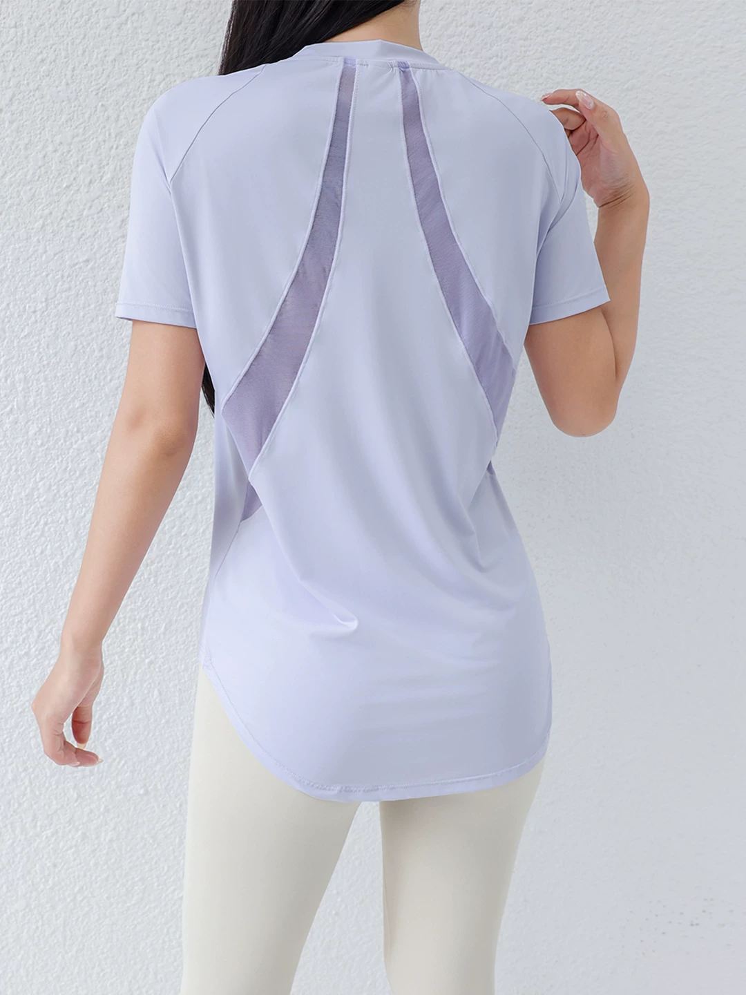 Áo thể thao Jiumai Yipin Ice Skin dành cho nữ, áo thun thể thao dáng rộng tập yoga, cầu lông, tay ngắn, chạy bộ, nhanh khô.