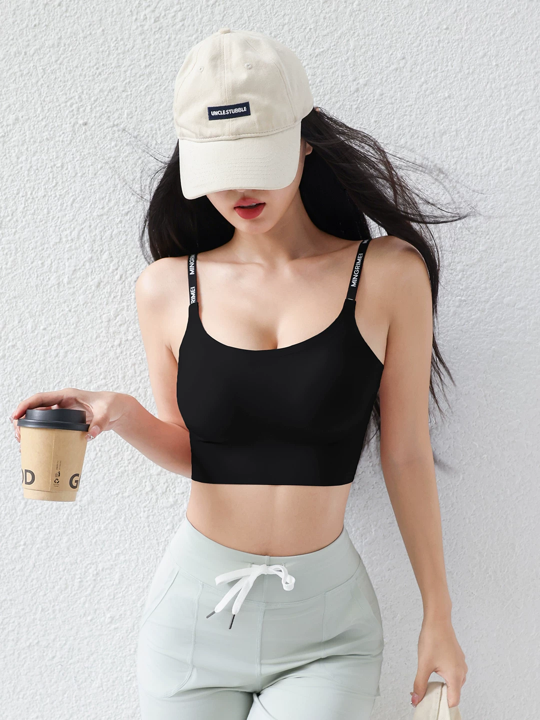 Áo ngực thể thao liền mạch Jiumai Yipin dành cho nữ, Áo tập yoga một mảnh tập luyện làm đẹp lưng, chống sốc, thoáng khí, nhanh khô.