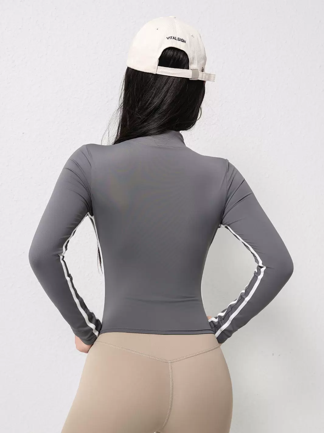 Áo khoác thể thao lót lông cừu dành cho nữ, trang phục tập yoga ôm sát cao cấp, áo khoác ngoài dài tay, trang phục đạp xe, áo tập thể dục chạy bộ