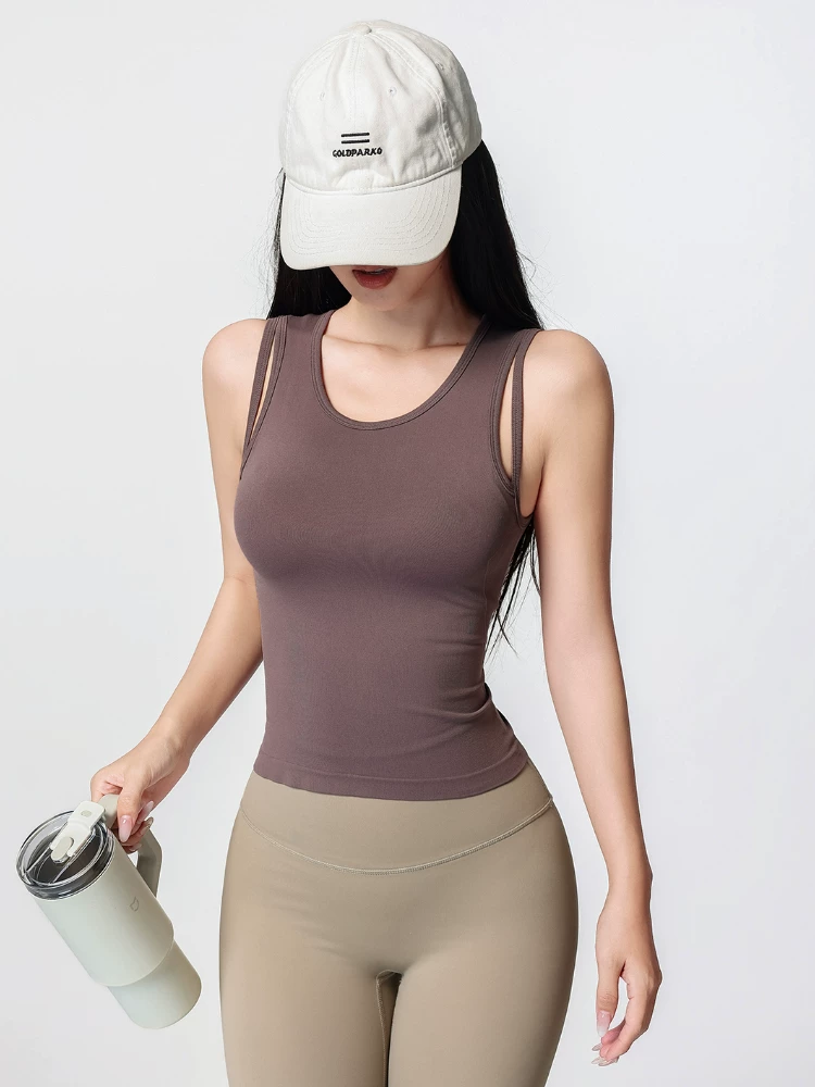 Áo vest thể thao mới dành cho nữ của Jiumai Yipin, áo ngực thể thao chống sốc khi tập luyện cường độ cao, trang phục tập yoga Pilates chuyên nghiệp.