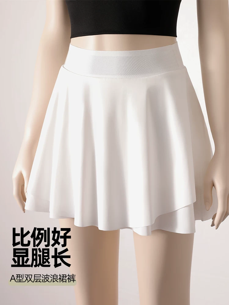 Váy tennis xếp ly hai mảnh có lớp lót chống lộ, váy thể thao co giãn, váy ngắn thể thao yoga nhanh khô cho mùa hè.