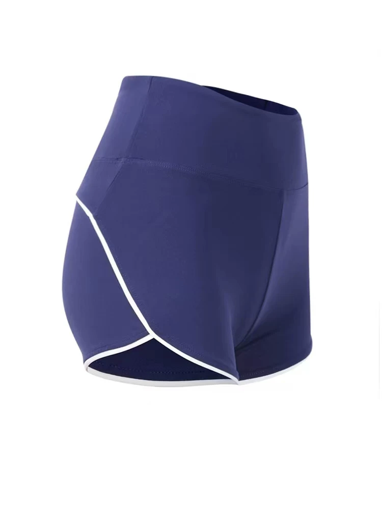 Quần short thể thao nâng mông cạp cao Jiumai Yipin dành cho nữ, quần short chạy bộ bó sát, quần tập yoga ba điểm, quần tập thể dục hình quả đào.
