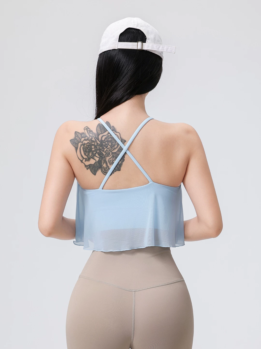 Áo tập yoga dạng lưới hình đám mây dành cho nữ có miếng đệm ngực cố định, áo tập thể dục, áo ngực thể thao chống sốc nhanh khô khi tập chạy.