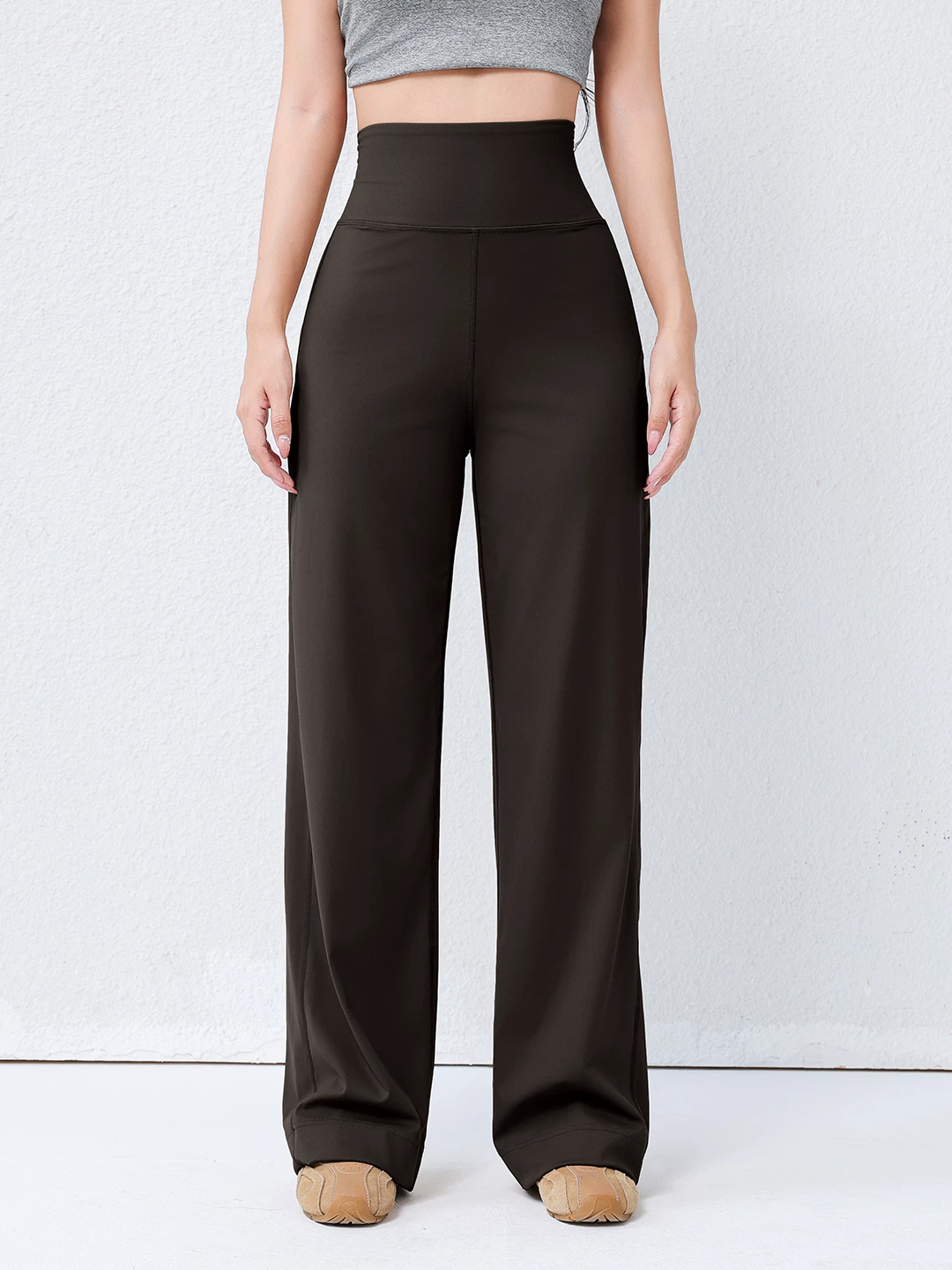 Quần thể thao mùa thu cho nữ, quần yoga dáng rộng, quần tập Pilates, quần ống đứng cạp cao, quần tập nhảy.