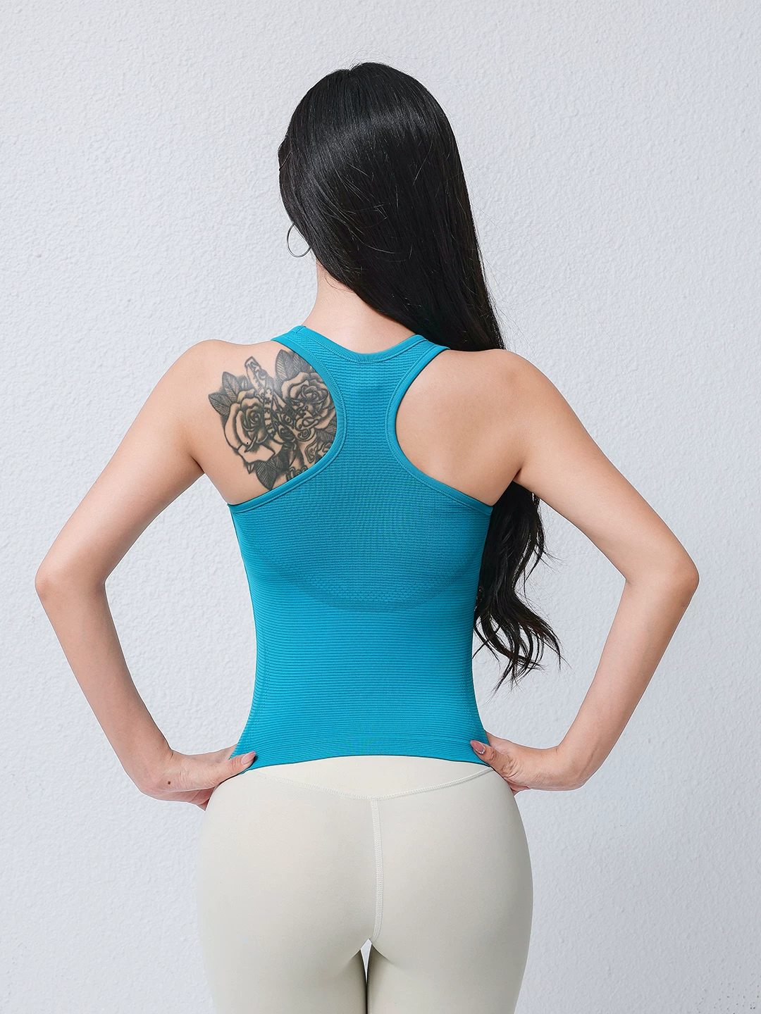 Áo vest Kendall liền mạch kiểu Lulu dành cho nữ, áo thể thao nhanh khô, áo tập yoga chạy bộ ôm sát dáng racerback.