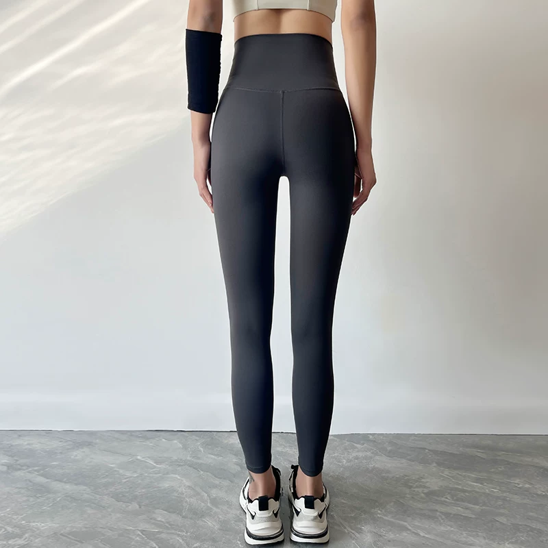 Quần legging tập thể dục cạp cao, nâng mông, bó bụng, co giãn cao, ôm sát, cảm giác như không mặc gì, chất liệu co giãn, nhanh khô, quần capri yoga ôm sát dành cho nữ.
