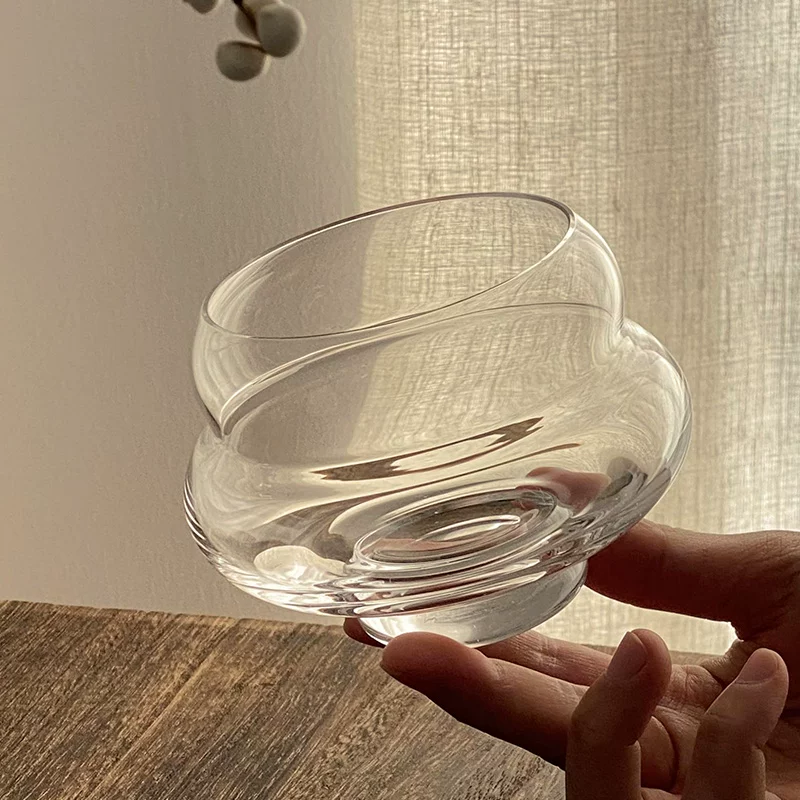 Ly thủy tinh thiết kế độc đáo, ly bụng lớn, ly cocktail gia dụng, ly nước ép, ly nước có ga sáng tạo, ly nước giải khát