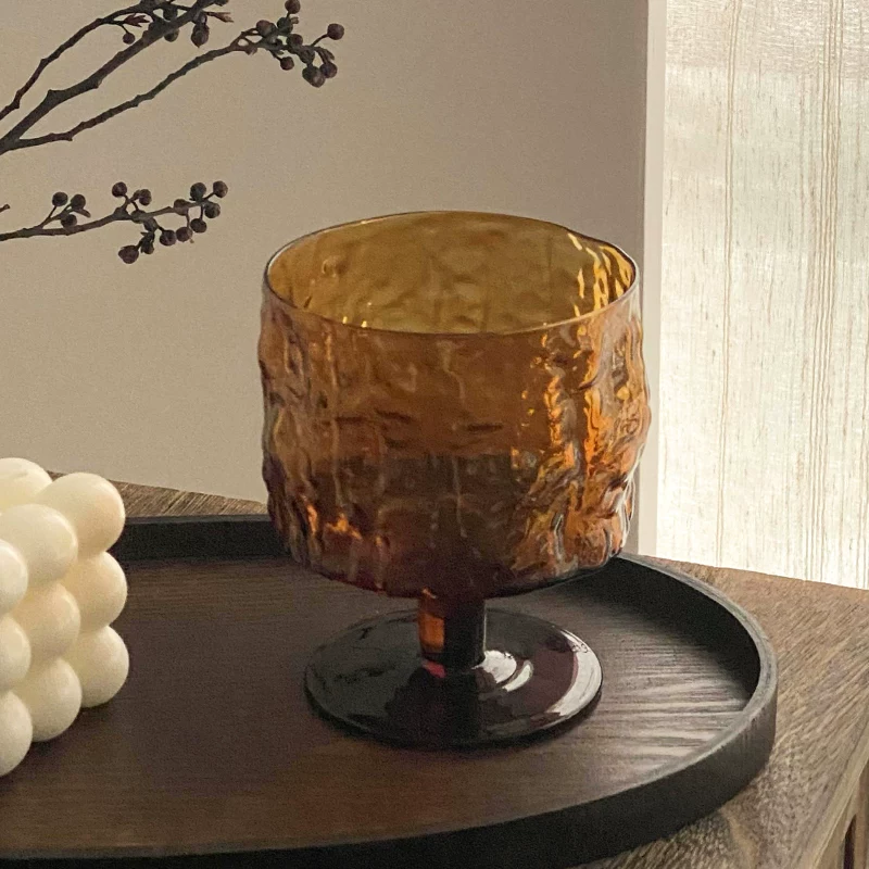 Ly thủy tinh thiết kế cổ điển, giá trị thẩm mỹ cao, thích hợp sử dụng tại nhà, dành cho phụ nữ uống nước có ga, đồ uống lạnh, nước ép, ly rượu cao.