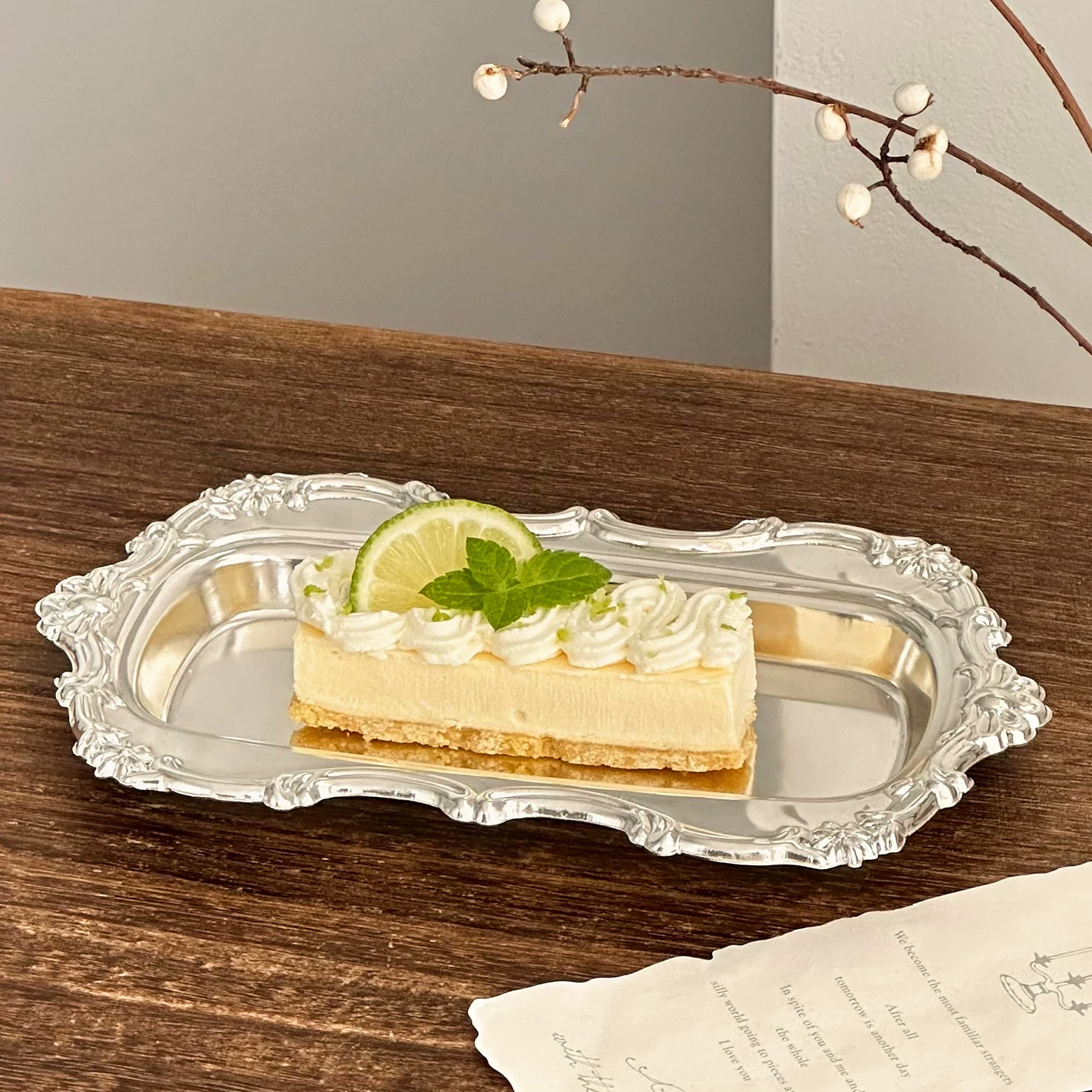 Đĩa bánh kiểu retro Scandinavia, bàn tráng miệng, bữa ăn nhẹ, bộ dụng cụ nghỉ trà, khay nhỏ, đồ trang sức, khay đựng nến thơm