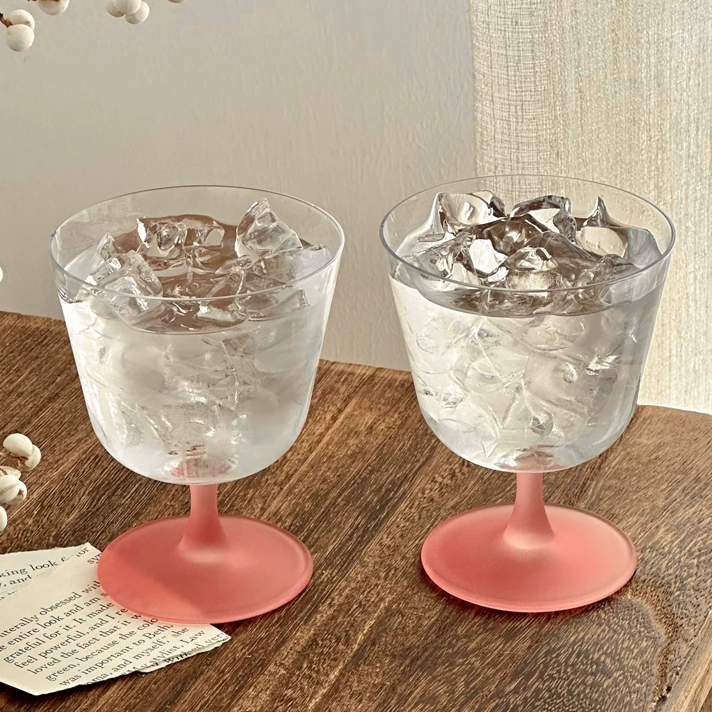 Ly thủy tinh miệng rộng chất lượng cao, ly cocktail nhẹ, ly cà phê đá Americano, ly uống nước.