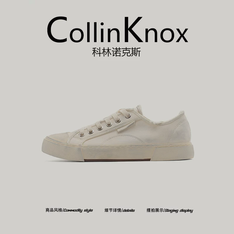 [Mẫu mới hợp thời trang] Giày vải nam mới mùa xuân CollinKnox2026, giày thể thao phong cách Hàn Quốc thời trang