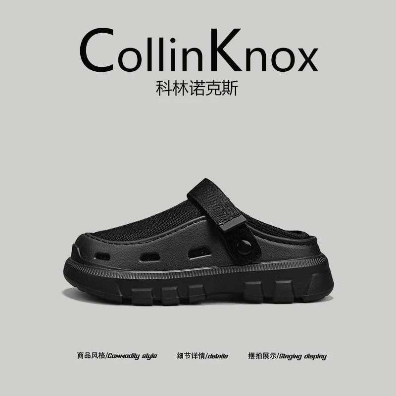 [Siêu nhẹ và chống trơn trượt] Giày đục lỗ nam mùa hè mới CollinKnox 2026 có lưới và dép Velcro