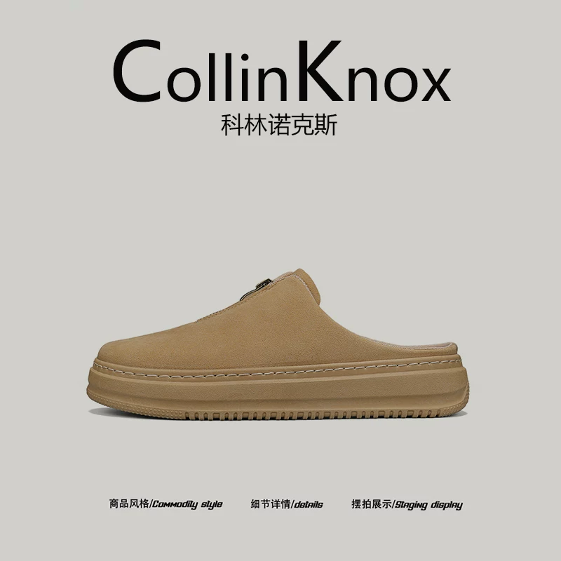 [Du lịch mùa hè] Giày Birkenstock mới mùa xuân CollinKnox2026 dành cho nam, giày thể thao lười nửa đế kiểu slip-on