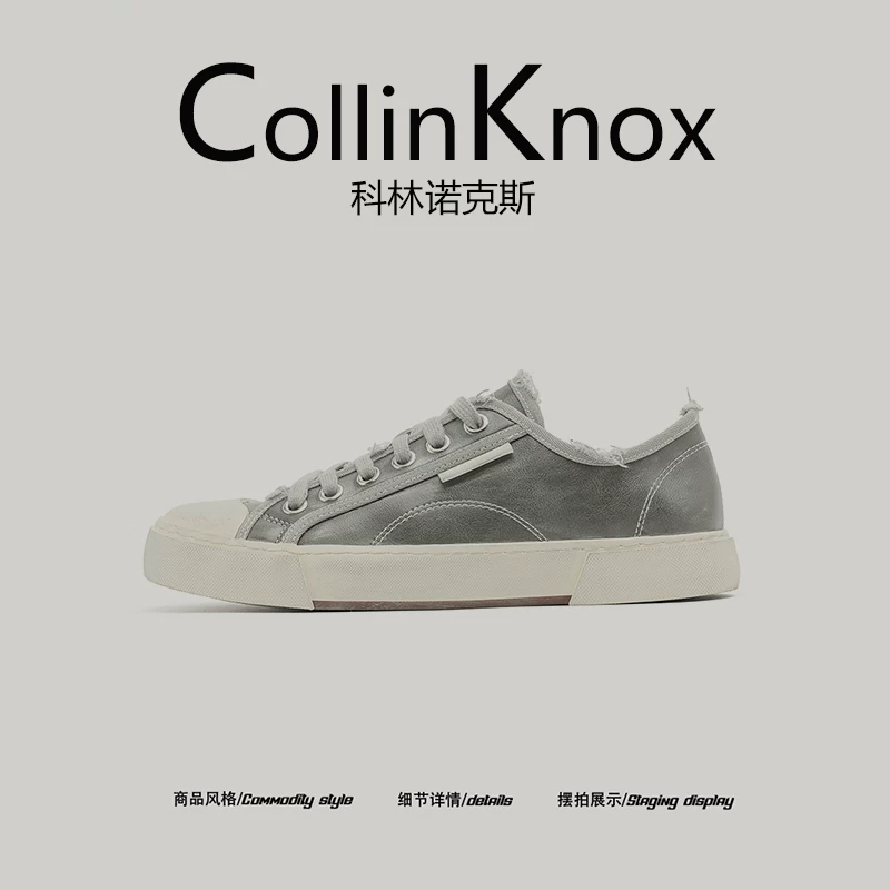 [Mẫu mới hợp thời trang] Giày vải nam mới mùa xuân CollinKnox2026, giày thể thao phong cách Hàn Quốc thời trang