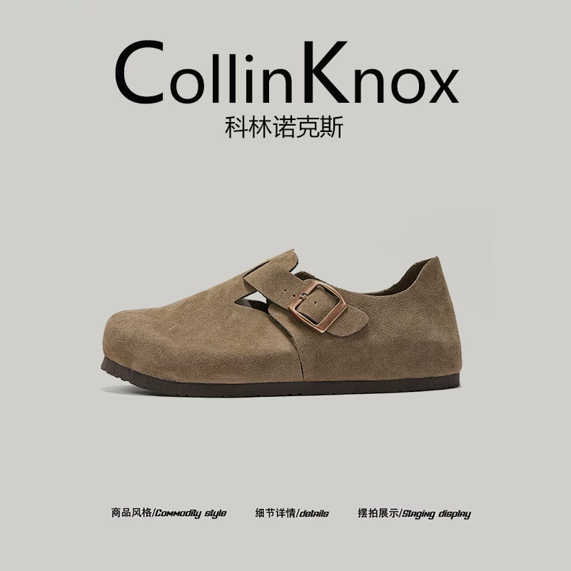 [Siêu nhẹ và chống trơn trượt] Giày Birkenstock nam mùa đông mới CollinKnox 2026 với dép đế nút chai kín mũi dành cho nam