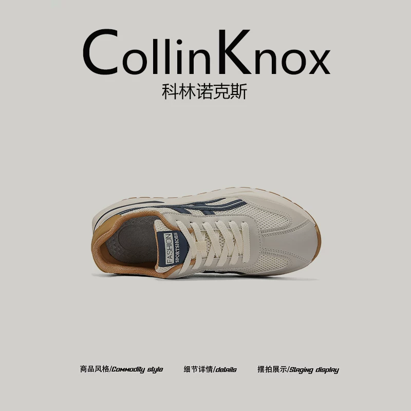 [Sản phẩm mới hợp xu hướng] Giày bố CollinKnox Xuân 2026 dành cho nam, thoáng khí và không bí bách, giày thường ngày.