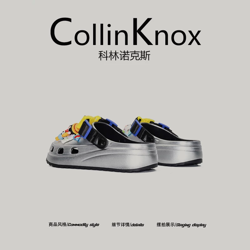 [Được yêu thích của những người dẫn đầu xu hướng] CollinKnox 2026 Dép nam mới mùa hè 2026 Dép phong cách đường phố mát mẻ dành cho nữ
