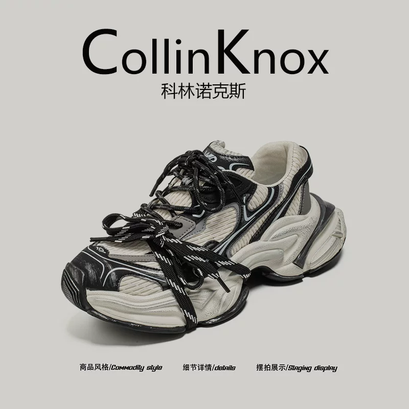 [Chất lượng ngoại thương] CollinKnox 2026 Giày bố nam mới mùa xuân Giày tăng chiều cao đế dày thời trang