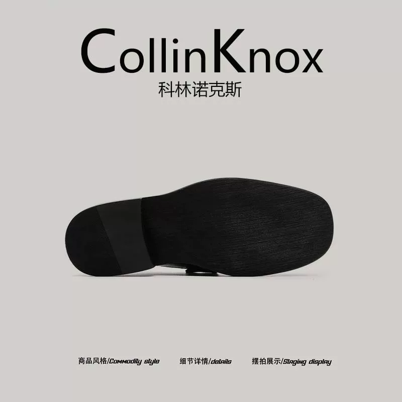 [Đậm chất Hồng Kông] Giày da nam CollinKnox mùa hè 2026 mới, kiểu dáng old money, giày lười nhăn phong cách cổ điển