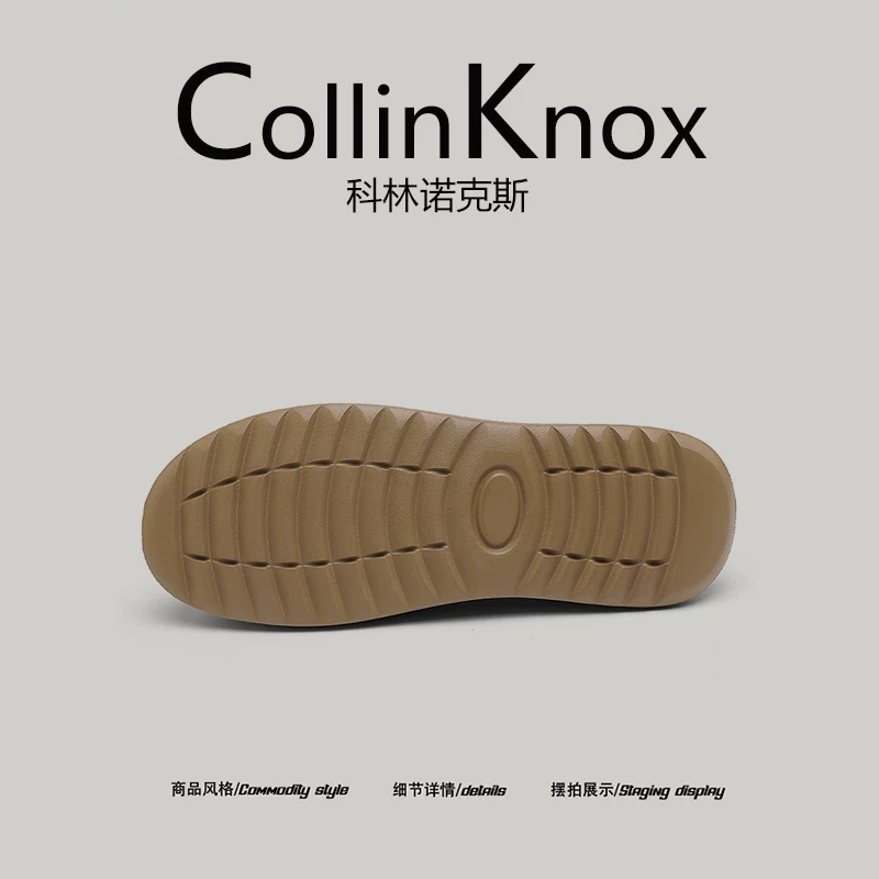 [Dễ đi bộ] Giày da thông thường mới mùa hè CollinKnox 2026, giày đi làm cổ thấp thời trang dành cho nam