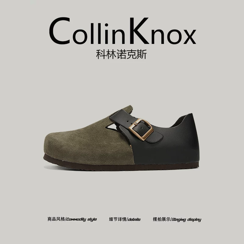 [Siêu nhẹ và chống trơn trượt] Giày Birkenstock nam CollinKnox 2025 mới mùa thu đông, mũi kín và gót kín, dùng cho hoạt động ngoài trời.