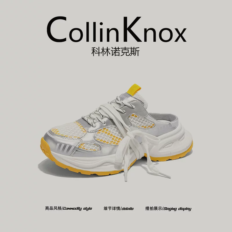 【Bắt mắt】Giày bố kiểu dáng mùa hè mới CollinKnox2025 dành cho nam, giày lười lưới thời trang