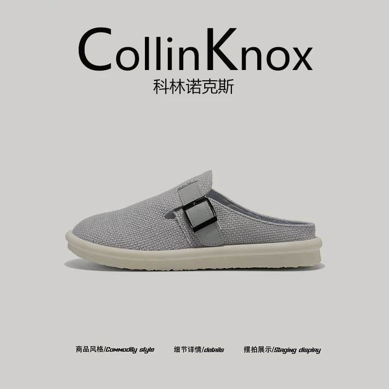 [Sản phẩm giá trị cao] Giày vải nam mùa hè mới CollinKnox 2025, dép Birkenstock nửa quai