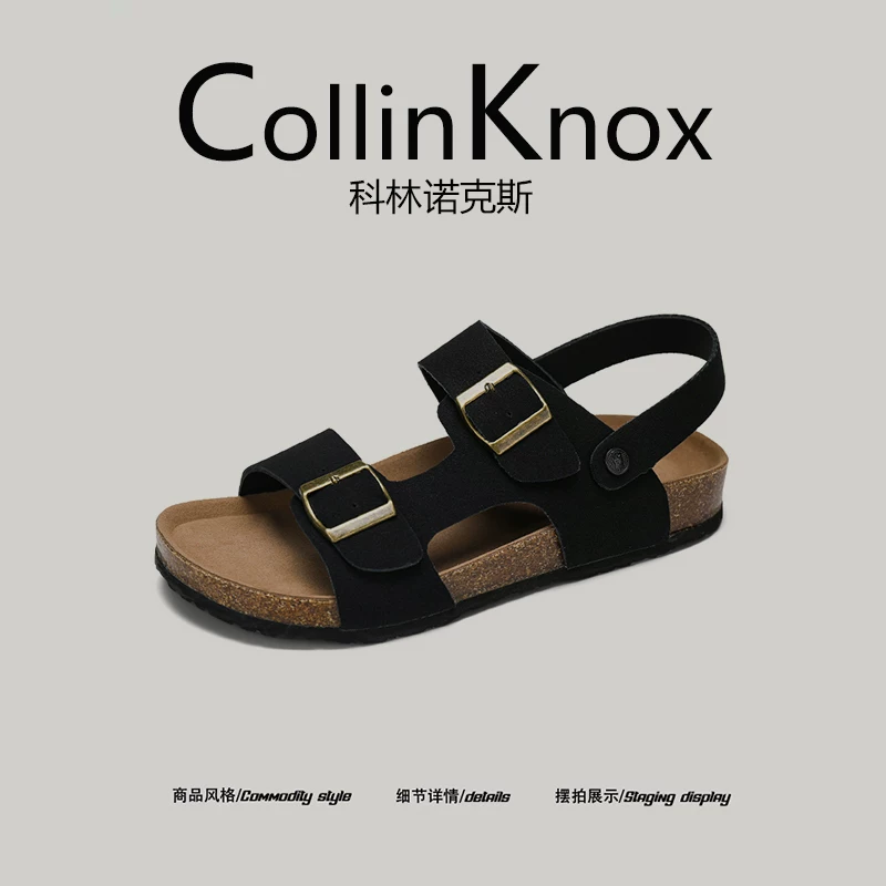 Sản phẩm chất lượng cao] Giày Birkenstock đế nút chai CollinKnox mùa hè 2025 dành cho nam, giày thời trang đa năng