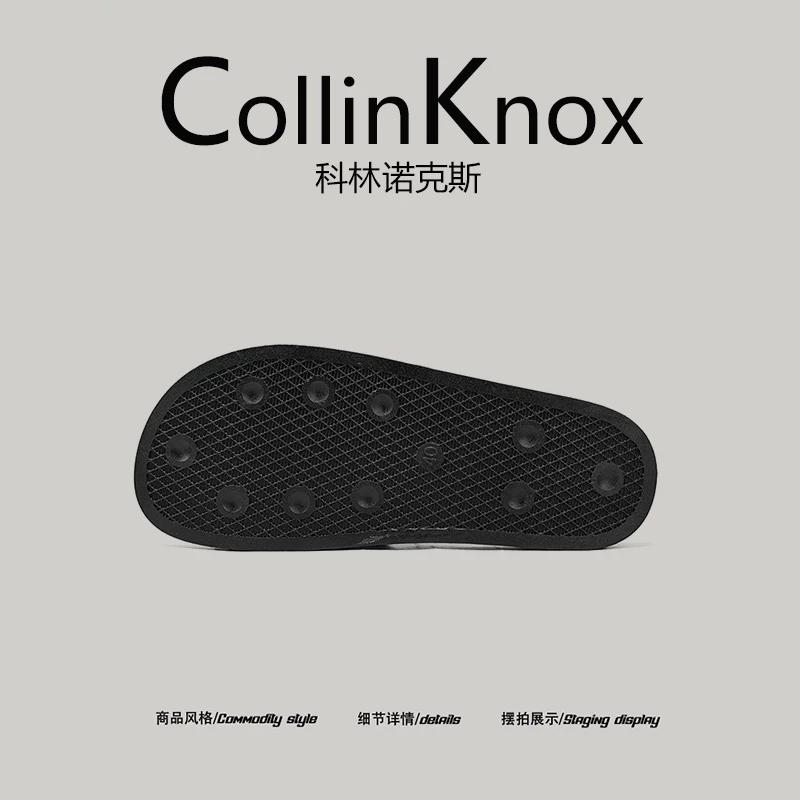 [Sản phẩm hot được ưa chuộng] Dép lê đính kim cương kiểu dáng mùa hè mới CollinKnox2025 dành cho nam, có thể mang ở nhà và ngoài trời