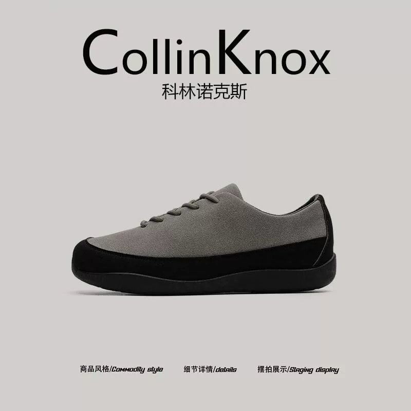Giày thời trang đi làm CollinKnox 2026 mùa hè mới phong cách retro nam da lộn giày casual Nhật Bản