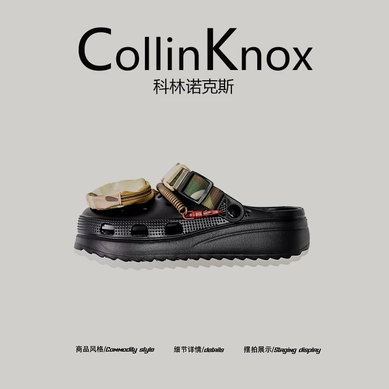 [Phong cách và thời thượng] CollinKnox 2026 Giày clog nam mới mùa hè - Giày đi biển độc đáo và cá tính.