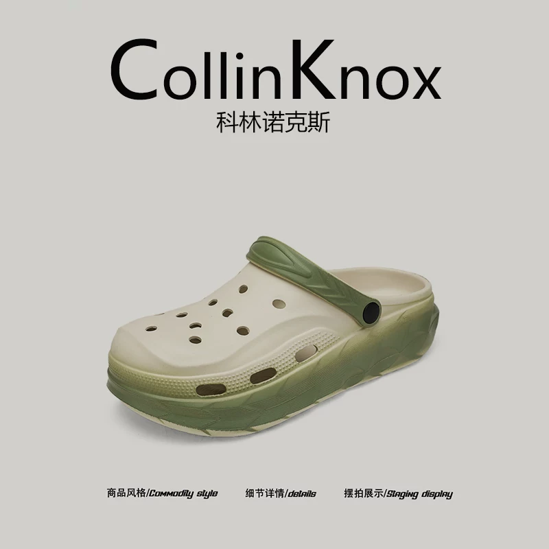 【Hàng hóa hợp thời trang】CollinKnox2026 dép đế dày kiểu mùa hè mới dành cho nam giới, không gây khó chịu cho bàn chân và thích hợp để lội nước.