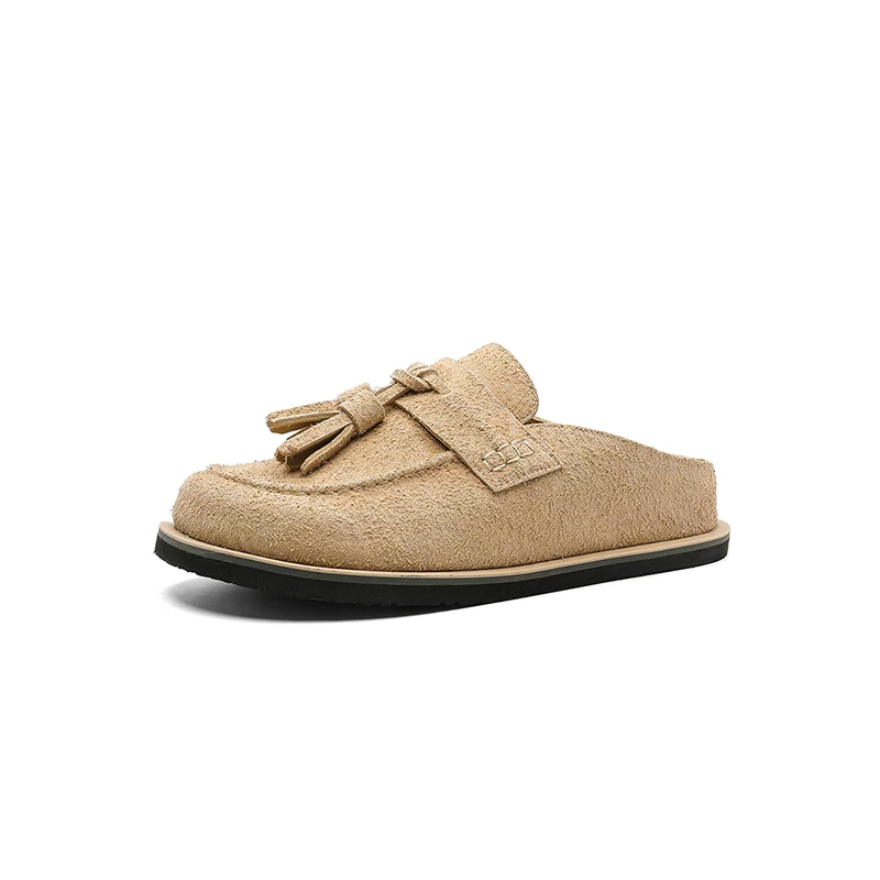 [Da thật chất lượng cao] CollinKnox 2026 Giày lười kiểu Birkenstock tua rua phong cách Old Money mùa hè mới dành cho nam và nữ