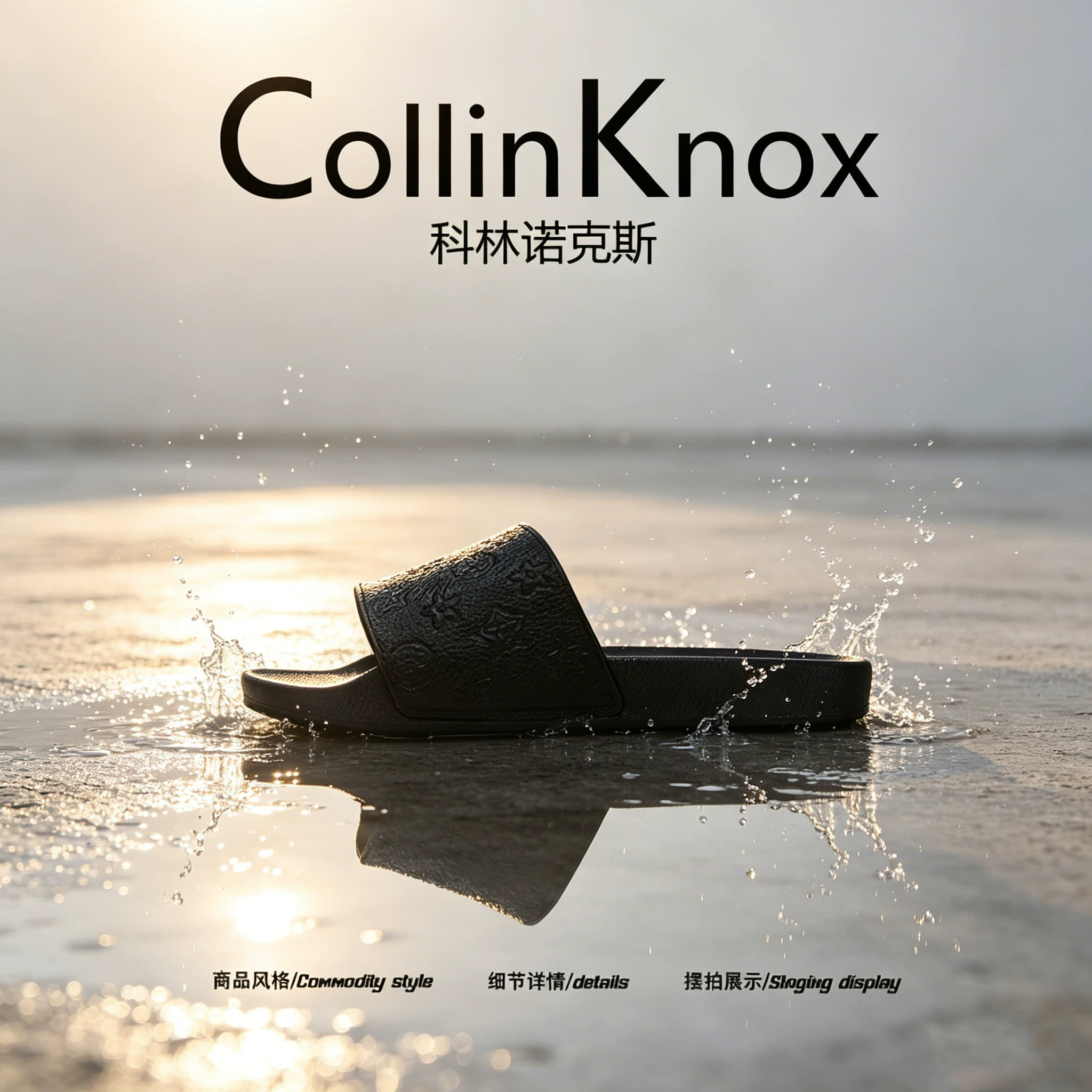 [Người sành điệu đều mang nó] Dép xỏ ngón nam màu đen thời trang mùa hè mới của CollinKnox 2026.